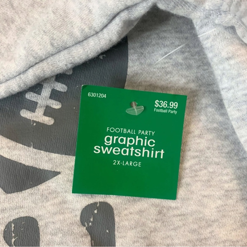2/$30 FREEZE Gray Sundays Jesus Football Graphic Sweatshirt 2XL God Cozy Sweater - Picture 6 of 9